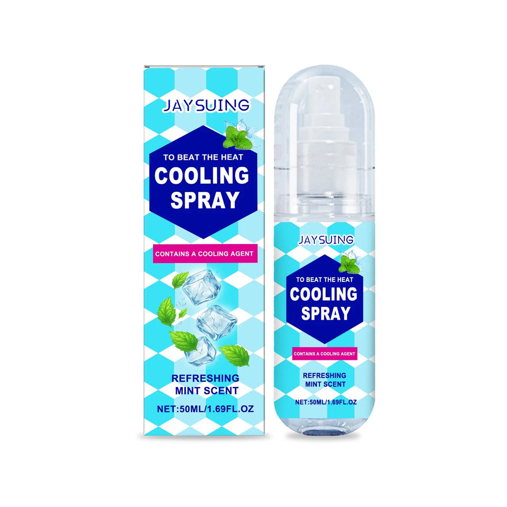 Cool Spray Summer Portable Outdoor Body Mist 50ml white plastic bottle with spray nozzle