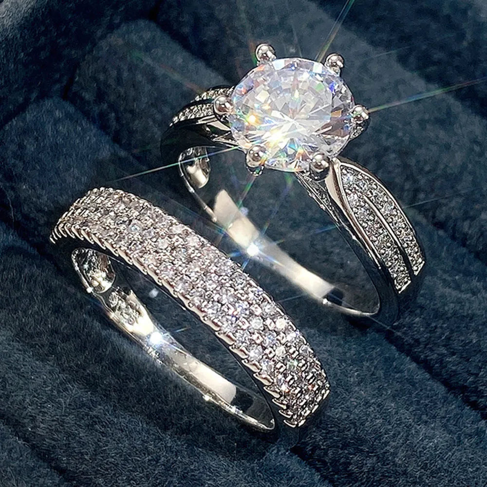 Geometric wedding bracelet ring in white gold colour alloy showing round design elements