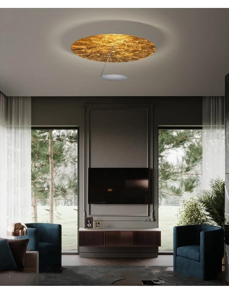Creative iron art chandelier ceiling lamp with warm LED light in white or gold colour options