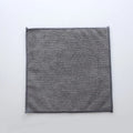 Grey 25x25 cm microfiber kitchen cleaning cloth for oil and grime.