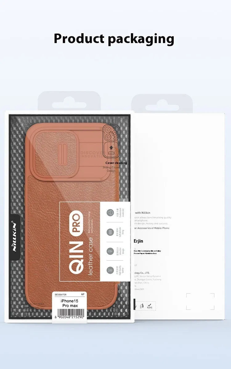 PRO Phone Case flip imitation leather for iPhone 15 Plus 15 Pro 15 Pro Max 14 Pro Max in Black, Brown, Red