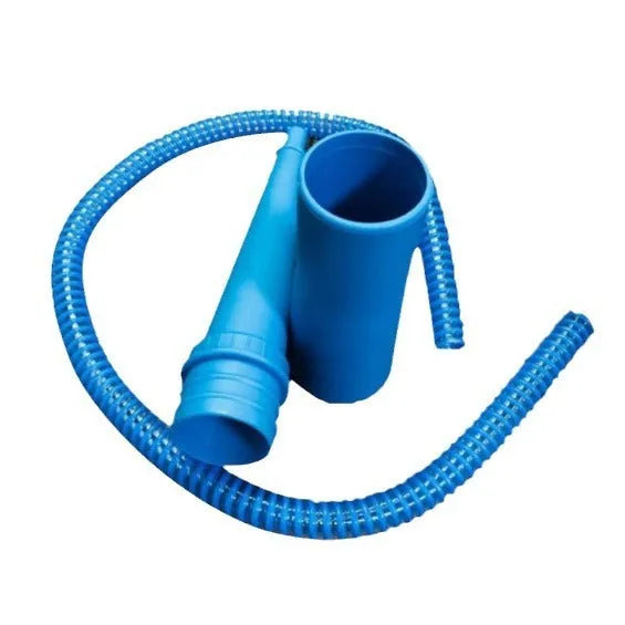 Blue 114cm suction pipe vacuum attachment with round head for washing machine dust cleaning
