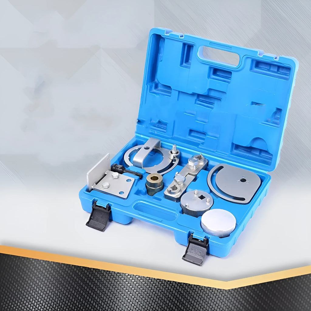 Volvo engine timing special tool kit, 8-piece carbon steel set for cylinder head alignment