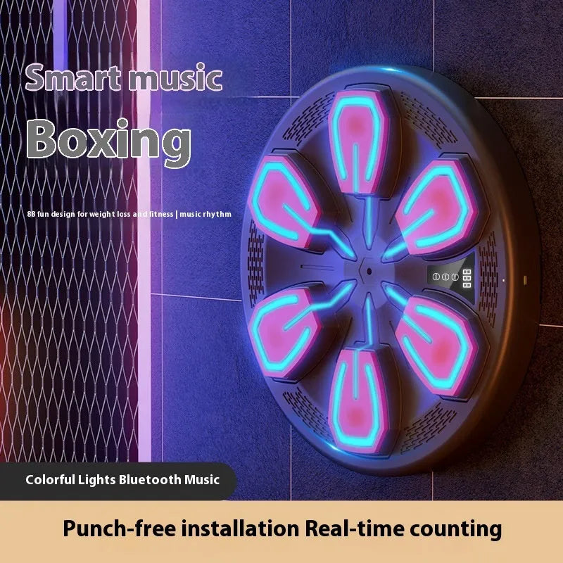 Black music boxing machine wall-mounted electronic target for home response training with USB charger