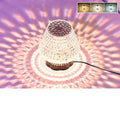 Diamond crystal touch sensor table lamp with USB charging, 3 colour options, 8.5cm diameter