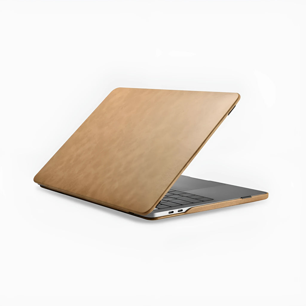 Imitation leather protective shell for MacBook Pro 16-inch A2141 in black, brown, and purple colours