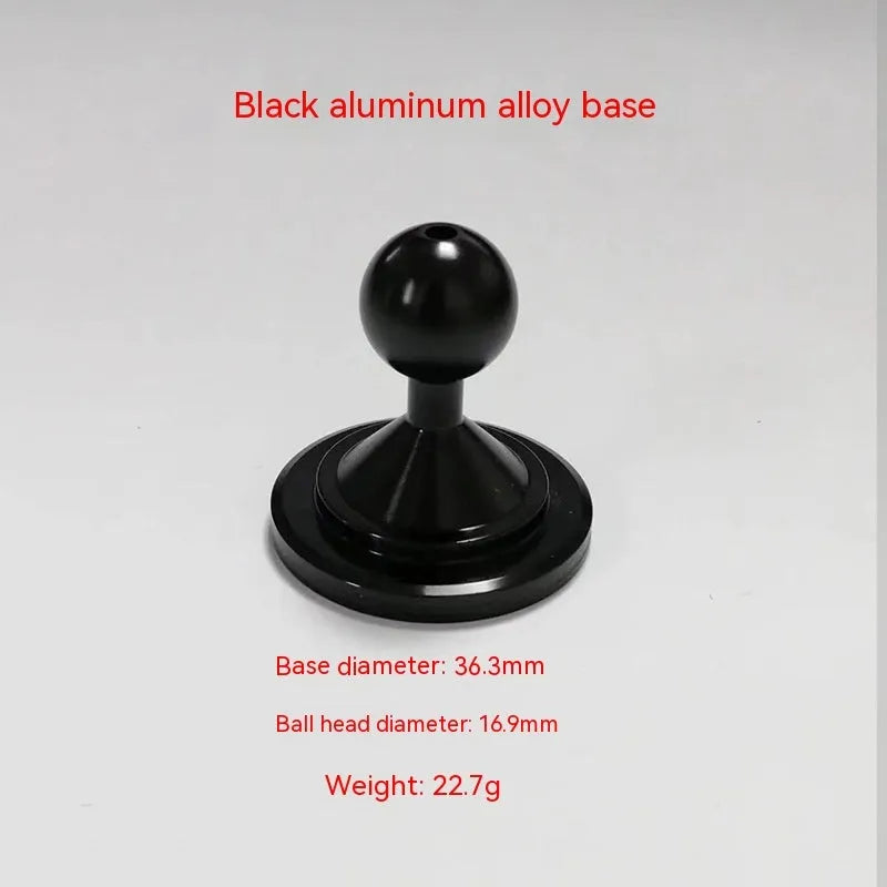 Universal aluminum alloy instrument panel base plate in silver and black on dashboard
