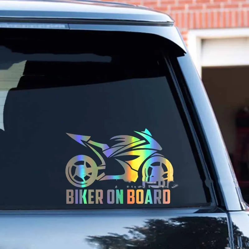 Motorcycle reflective sticker in chosen colour and size, made from pet material