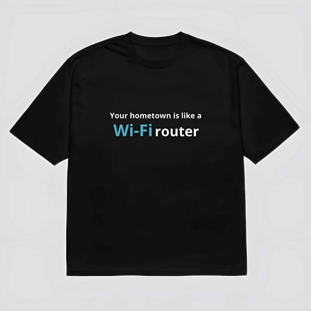 Men's black loose fit T-shirt with 3D printed cartoon design on thin polyester fabric