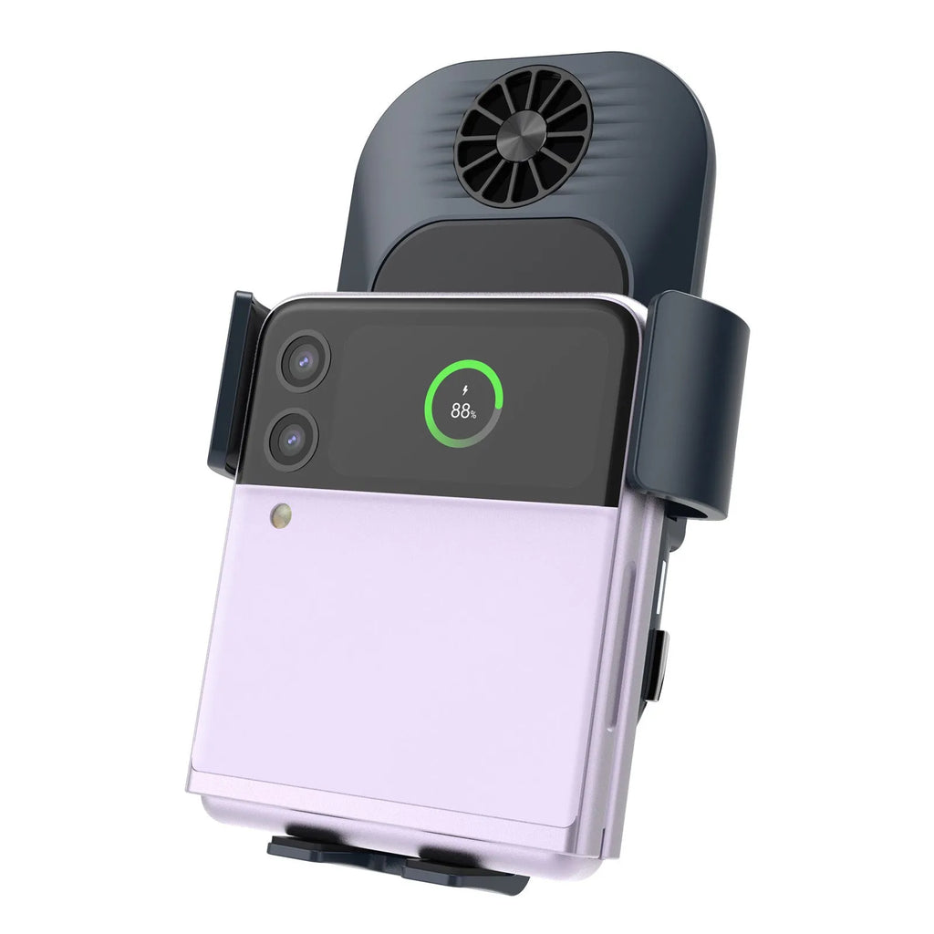 Car wireless charger mobile phone holder with suction cup air outlet mount, matte oil and acrylic lens finish, 15W fast charging