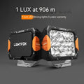 Black aluminium LED front bumper light kit for off-road vehicles with universal mounting