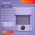 Plastic folding washing machine with 10L drain basket for underwear and small items, green