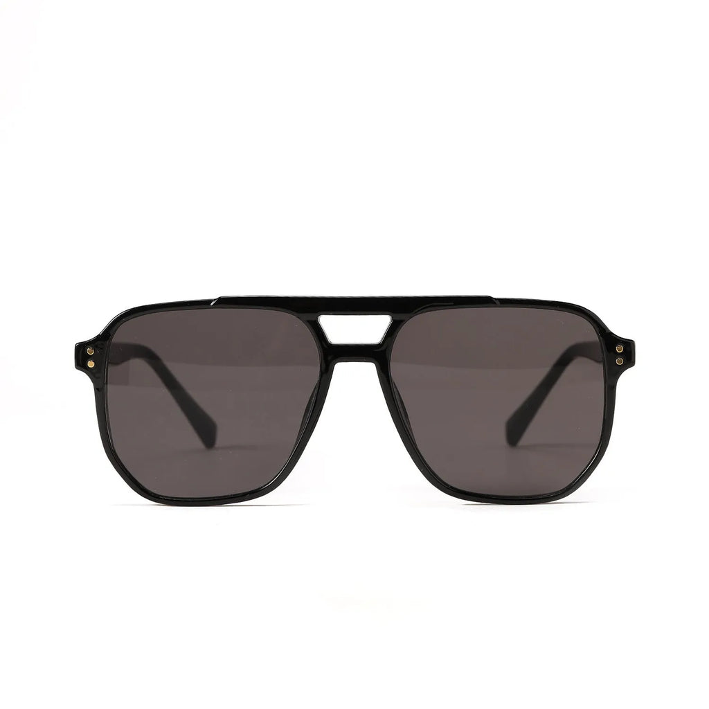 Women's square double beam fashion sunglasses with UV400 protection in various colour options