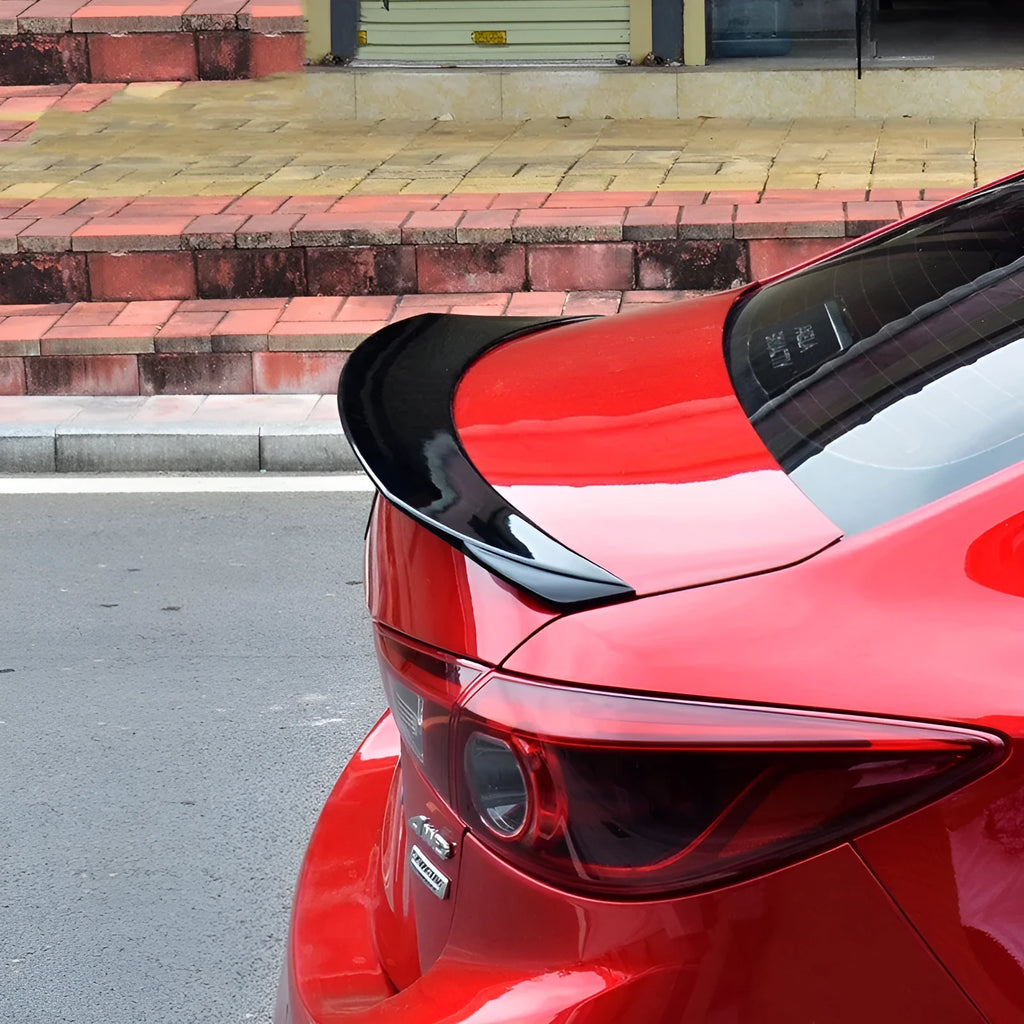 Mazda 3 2014-2021 bright black large fixed wind surround tail trim blade for Axela Exela models