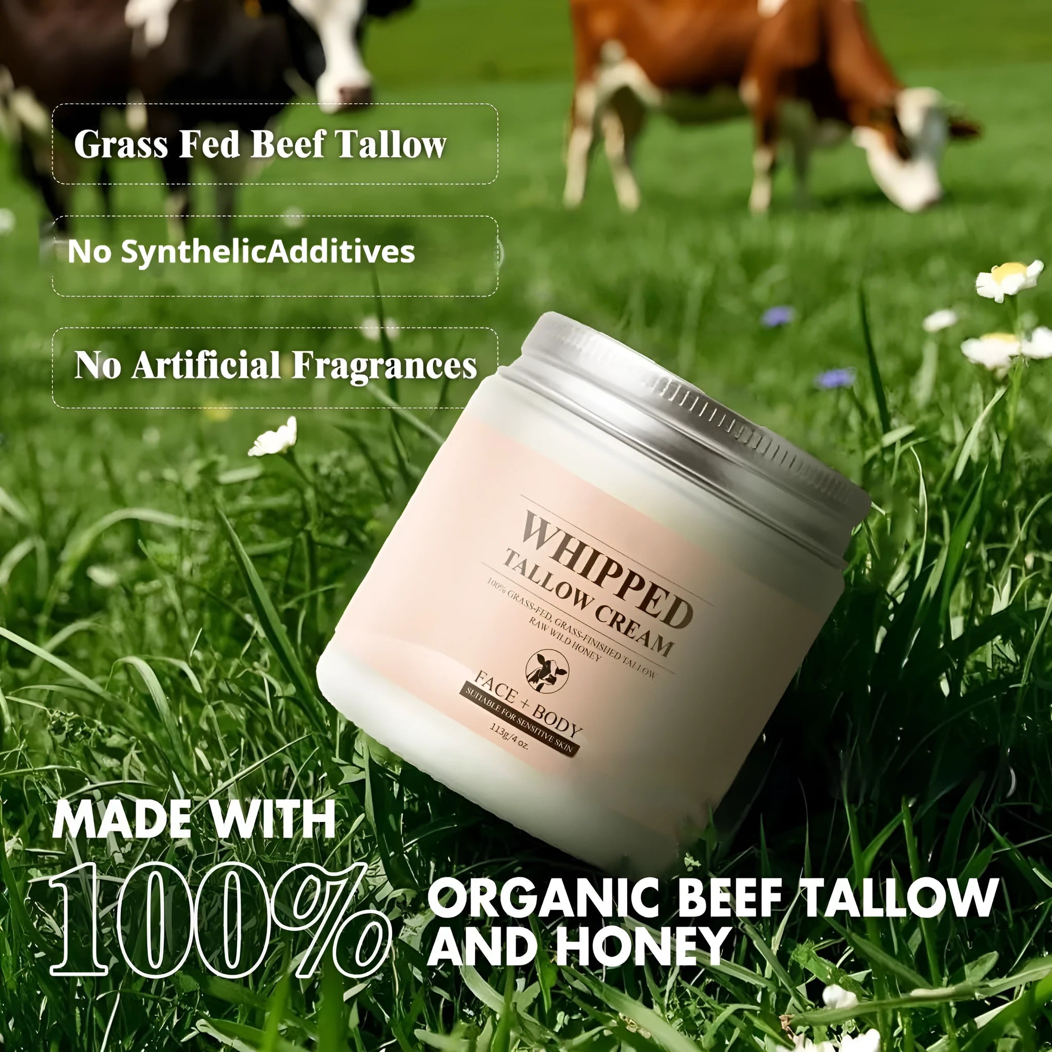 113g jar of butter cream facial moisturiser for dryness relief and skin replenishment.