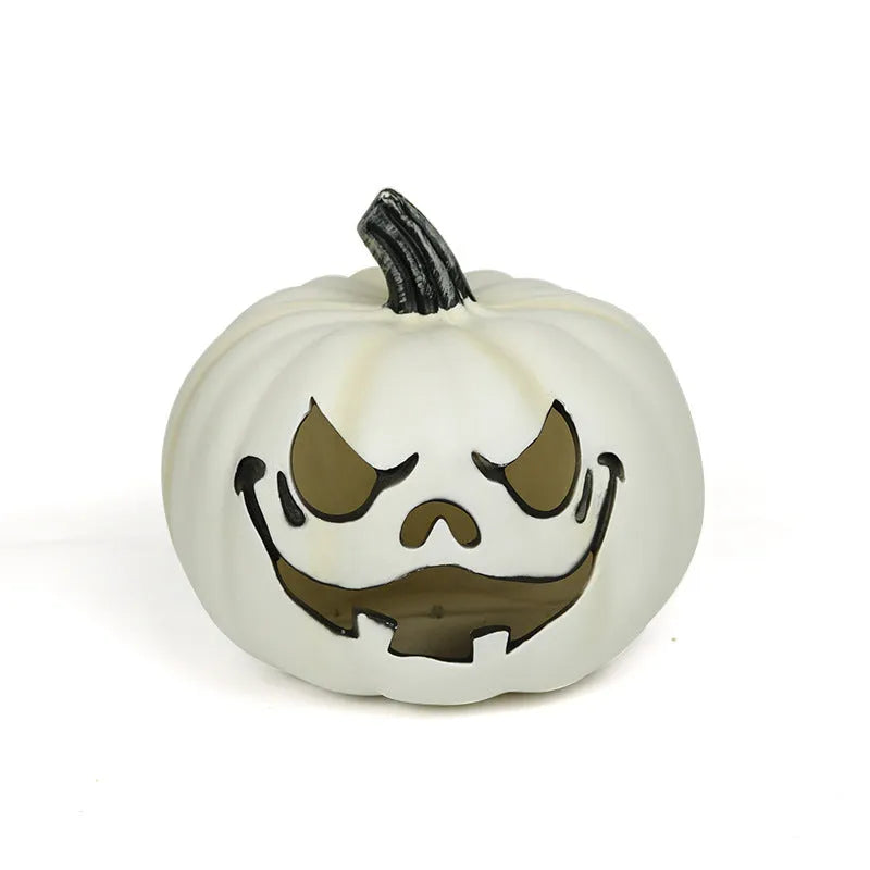 Halloween pumpkin lamp in orange melon colour, 23cm plastic atmosphere light