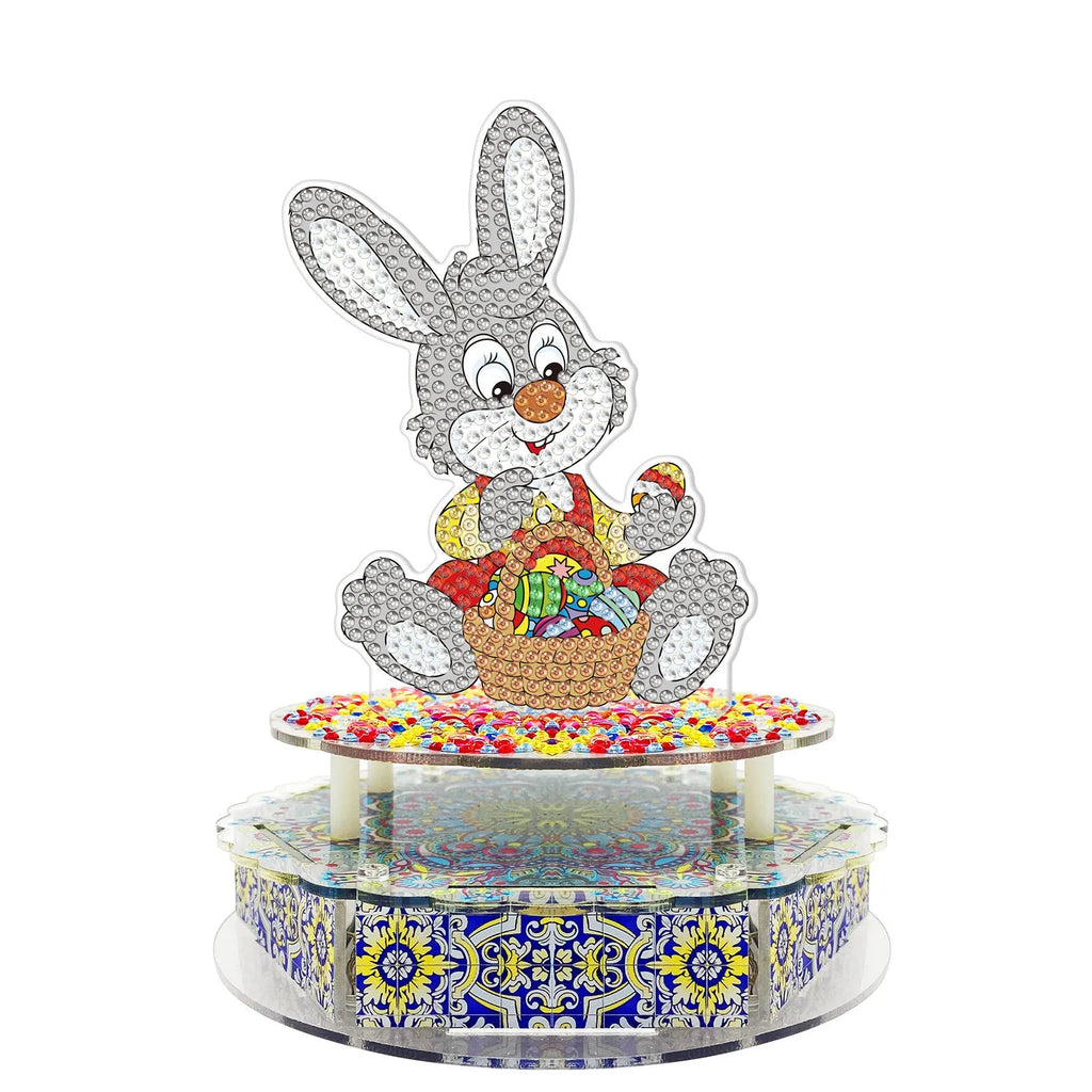 Handmade point diamond painting music box decoration kit with light string and accessories in YYH01 colour