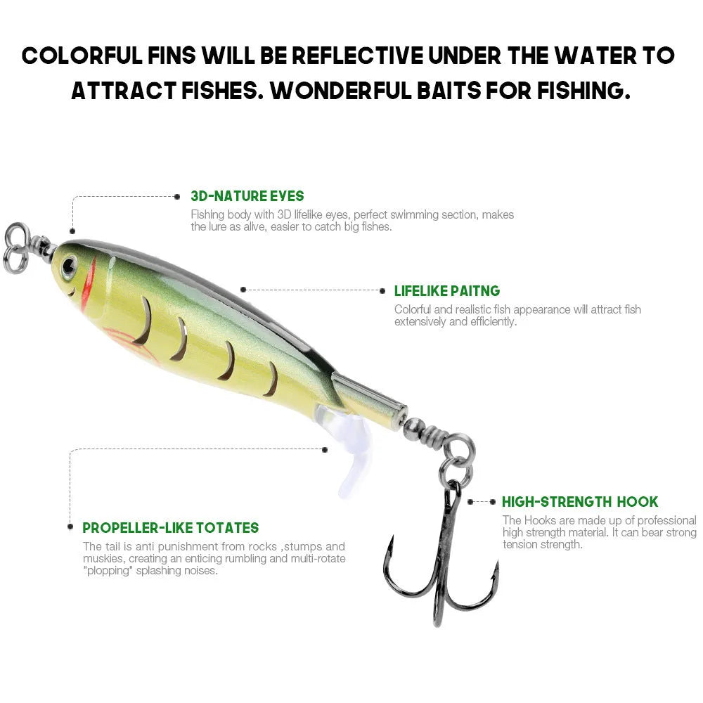 7.5cm road fishing bait with bionic design in various colour options