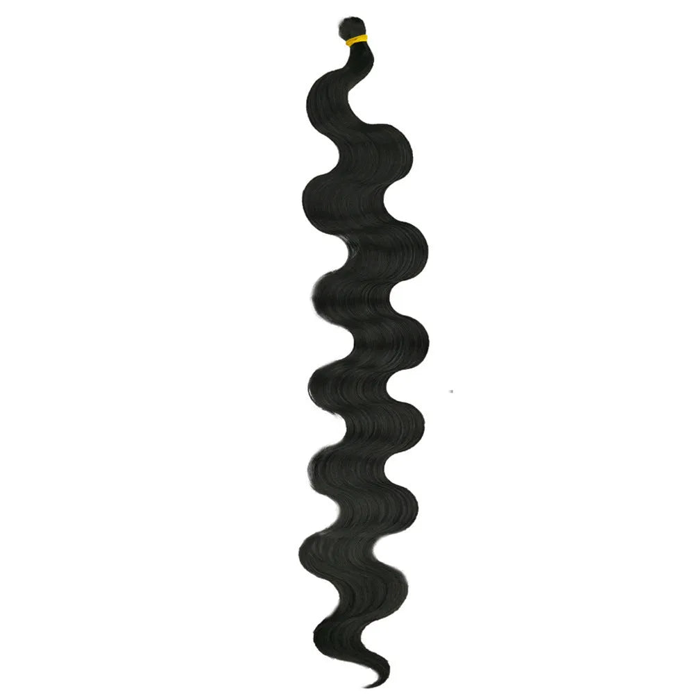 Long wine red synthetic crochet braid hair extension with big waves, 24 inches.