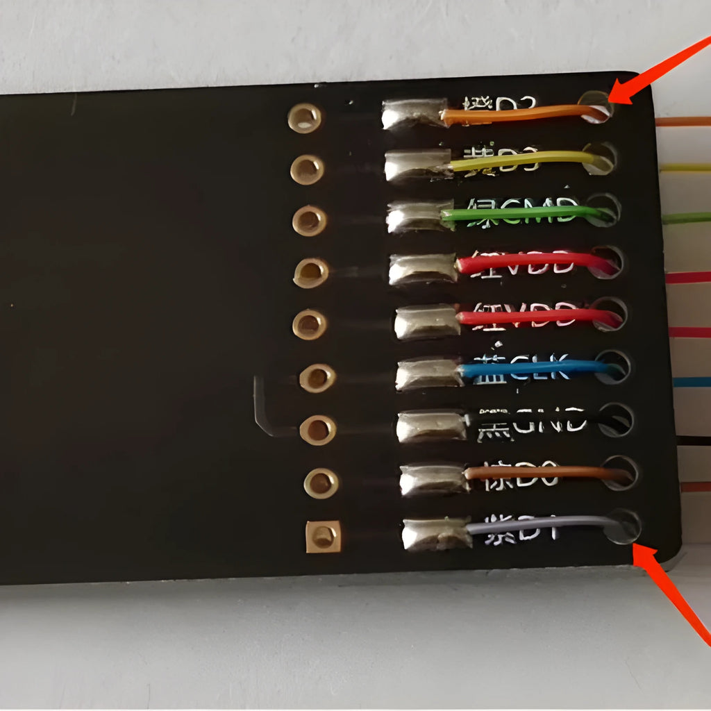 Professional EMMC read and write tool for automotive audio system maintenance.