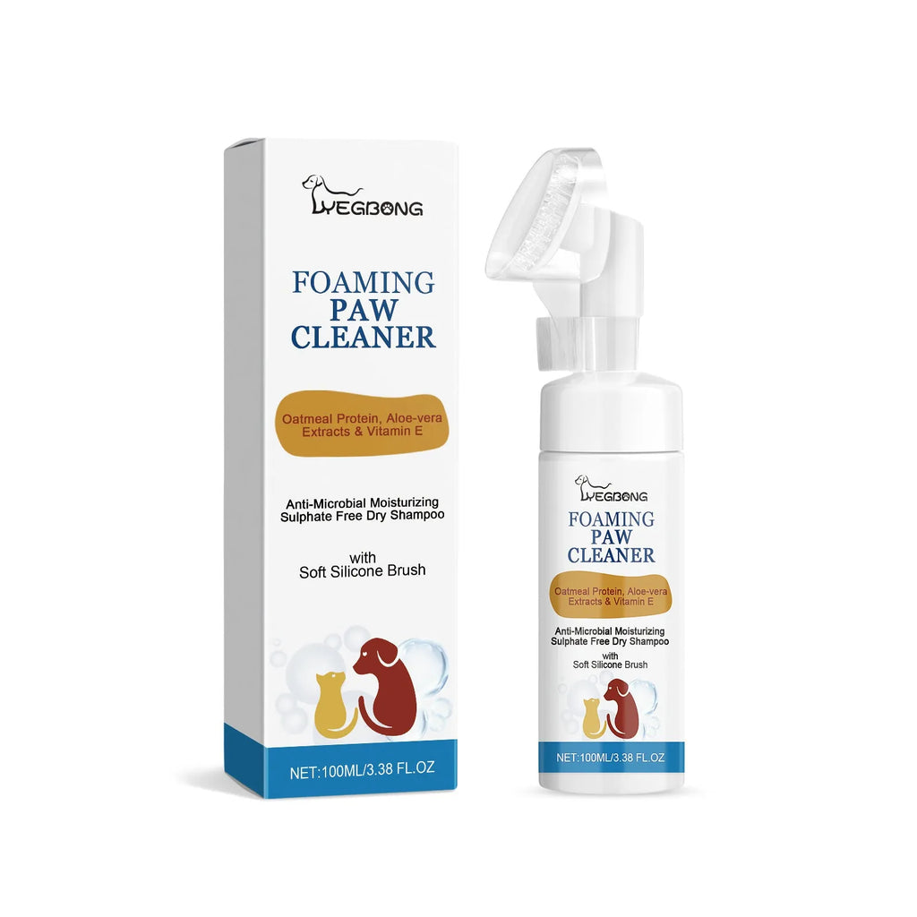 Pet Paw Cleaner Deep Care Foam 100ml bottle for dog paw cleaning