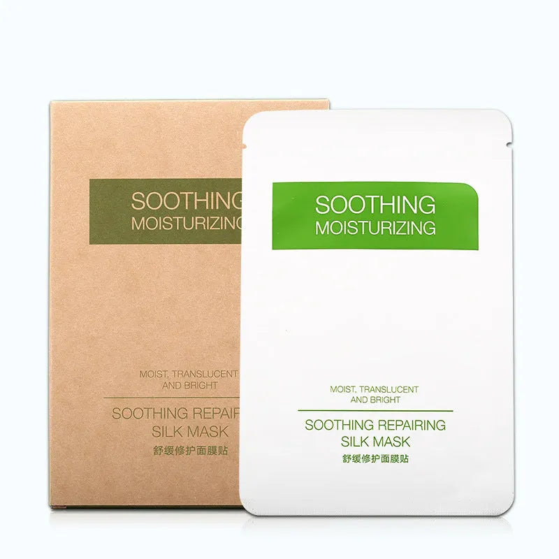 Soothing Silk Moisturizing Facial Mask 25 g white sheet for sensitive skin in box