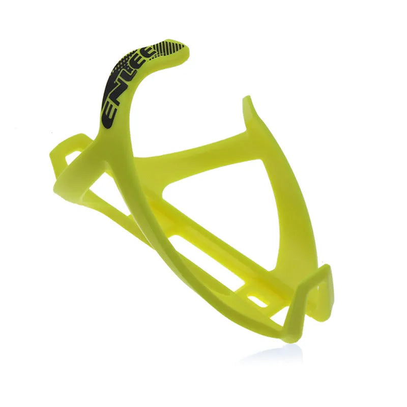 Mountain bike TPR plastic bottle cage in fluorescent yellow with PVC toughness for water bottle hold
