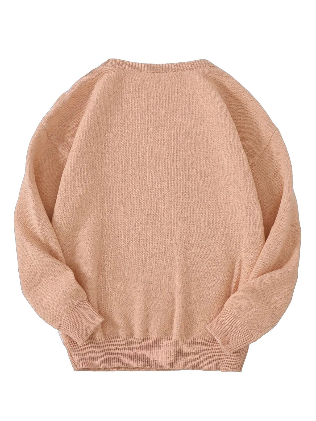 Men's loose fit modal and rabbit fur pullover sweater in black and gray colour