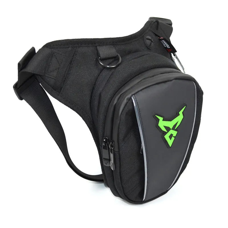 Motorcycle riding crossbody shoulder waist leg bag in Knight style with 1200D Oxford cloth construction
