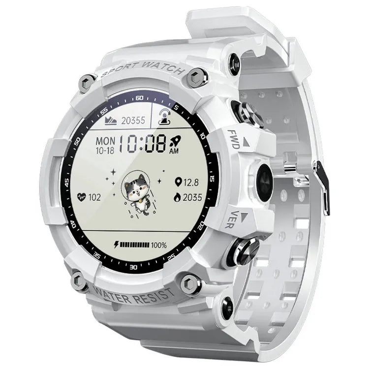 ATTACK 3 black IP67 waterproof smartwatch with round HD display on a TPU strap.