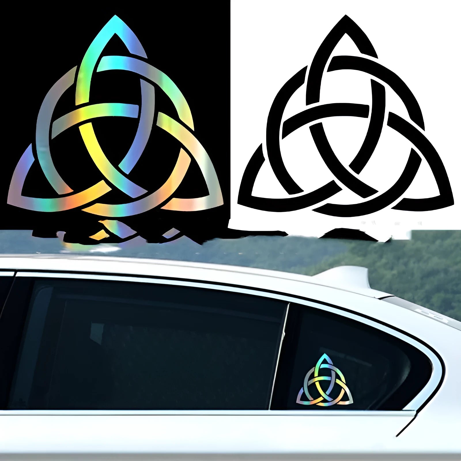 Car body sticker decal for automobile sunscreen and waterproof protection in black, white, or laser colour
