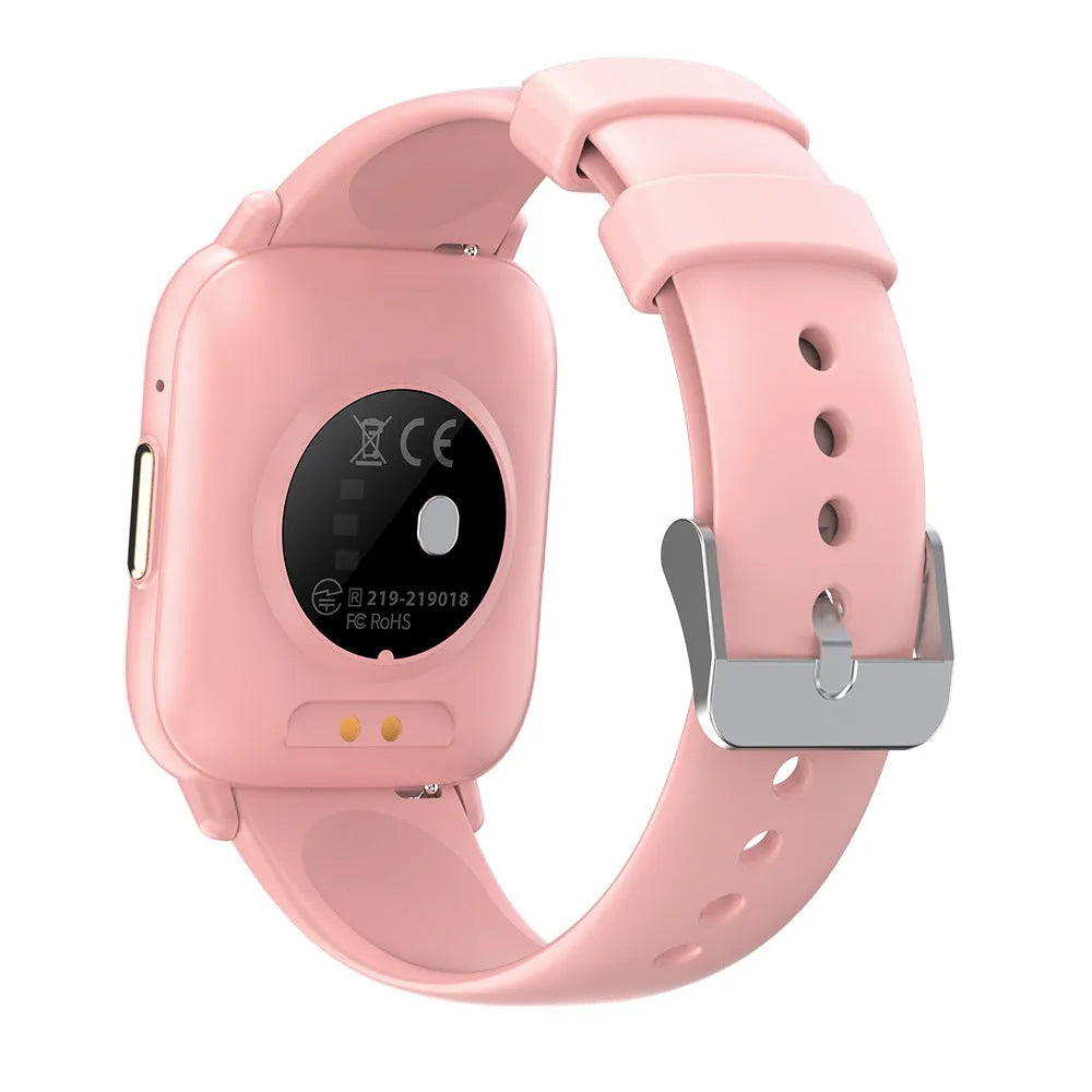 Smart watch with blood glucose heart rate blood oxygen body temperature monitoring waterproof TFT screen black pink