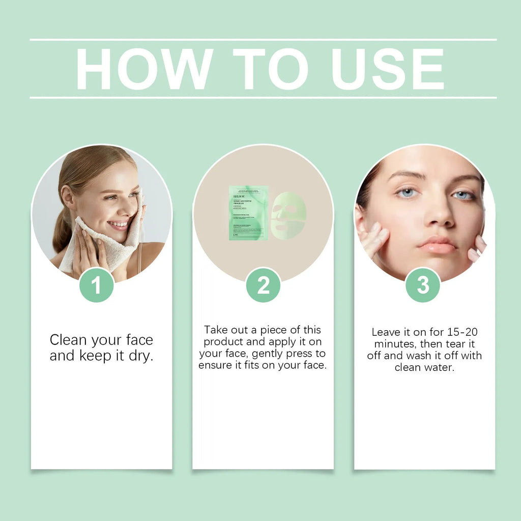 Retinol hydrating face mask with hyaluronic acid and Centella asiatica extract in single and four-piece pack