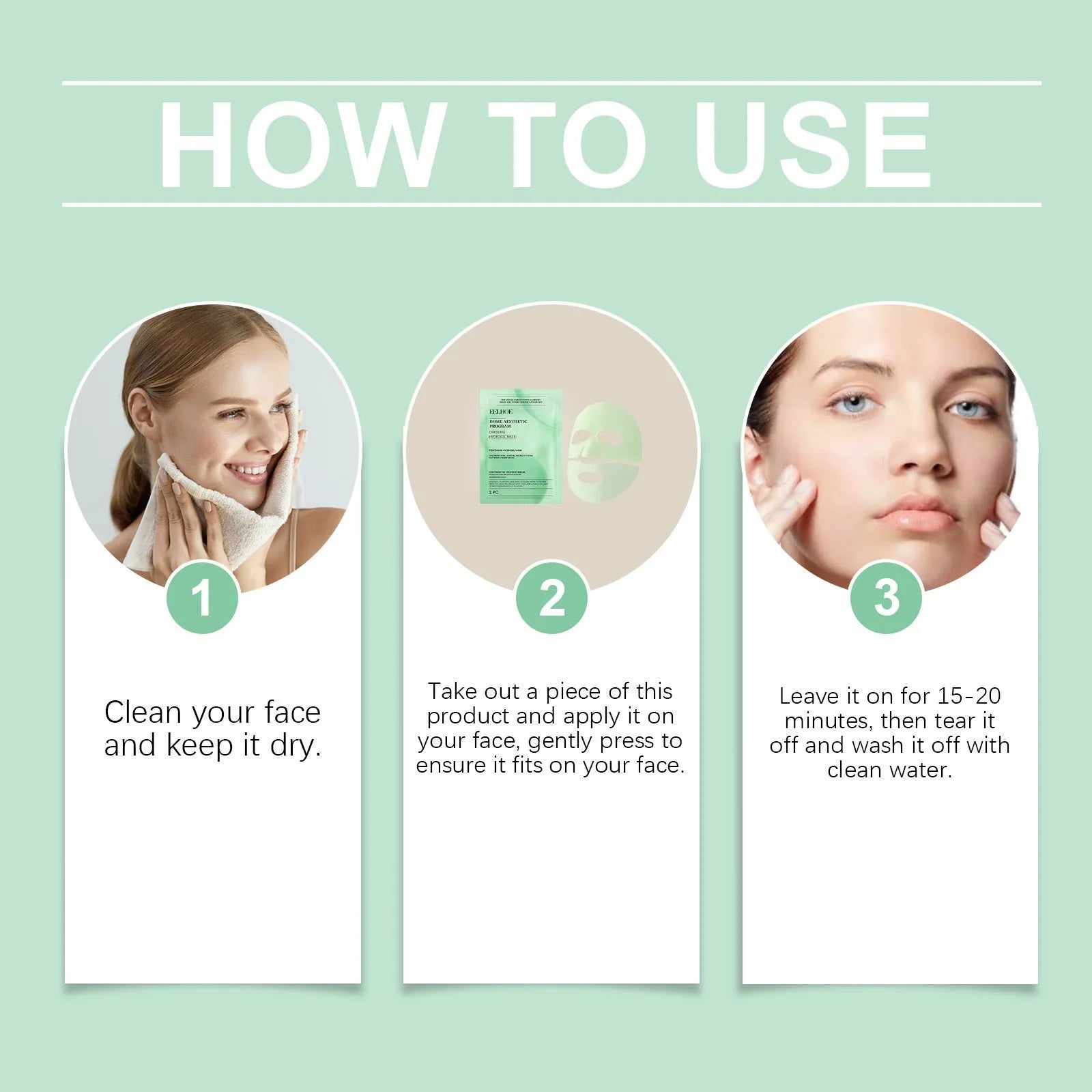 Retinol hydrating face mask with hyaluronic acid and Centella asiatica extract in single and four-piece pack