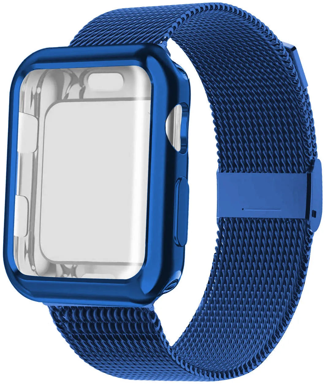Apple Magnetic Watch Band in Milan metal loop style with magnetic closure, shown in silver colour