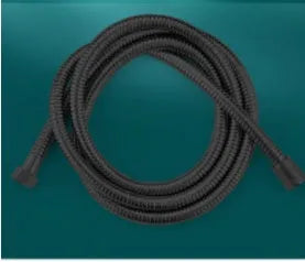 ABS pressurised 5-speed handheld shower head with large water output, 1.5m encrypted hose, in black finish