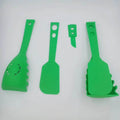 Plastic multifunction kitchen spoon set with spatula and spaghetti spoon measuring 30.5cm and 28cm