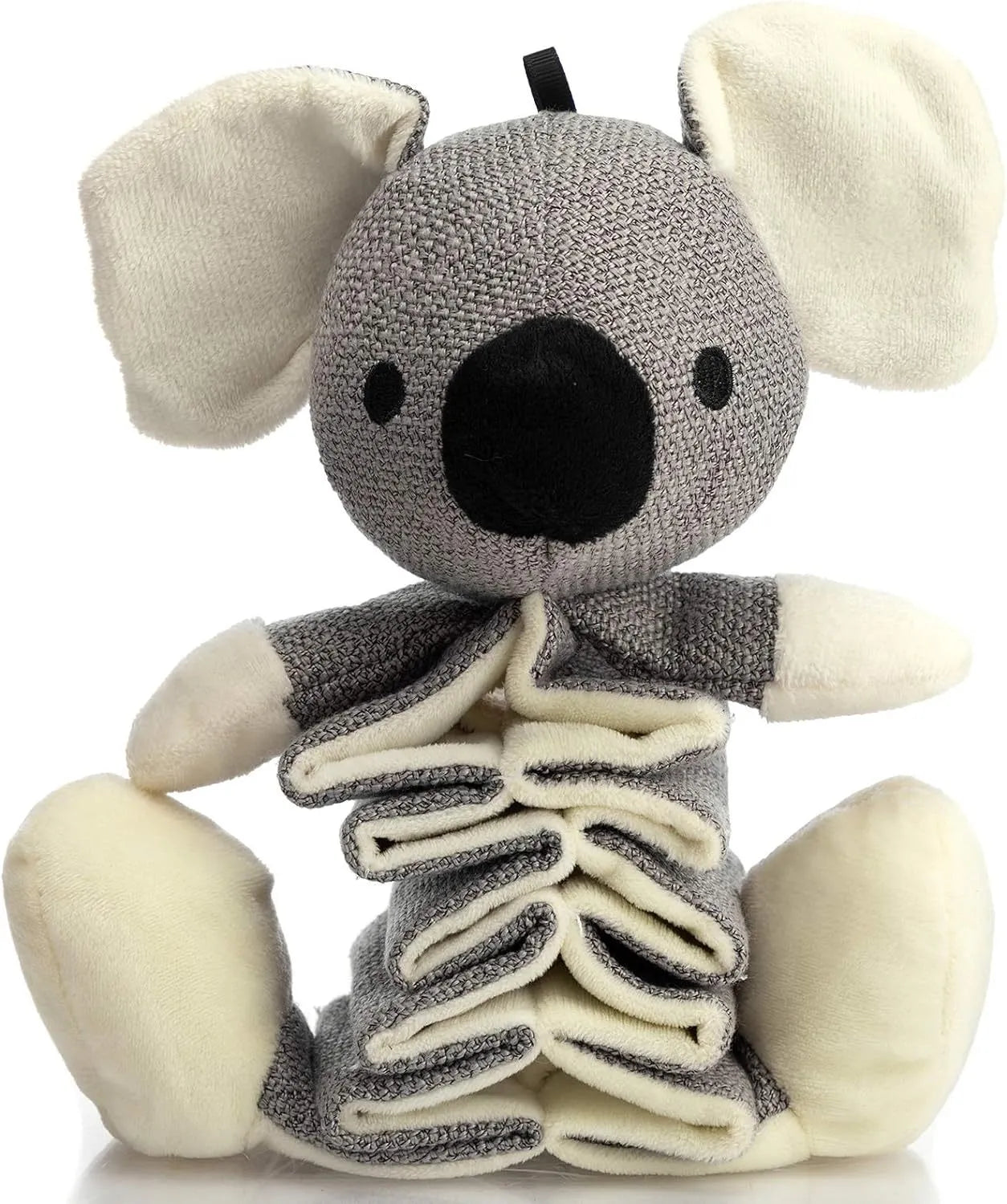 Grey koala dog squeaky toy measuring 30cm with crinkle paper inside for noise