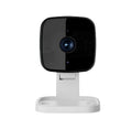 White wireless network HD camera with two-way intercom and night vision, 109x102x59mm, front view