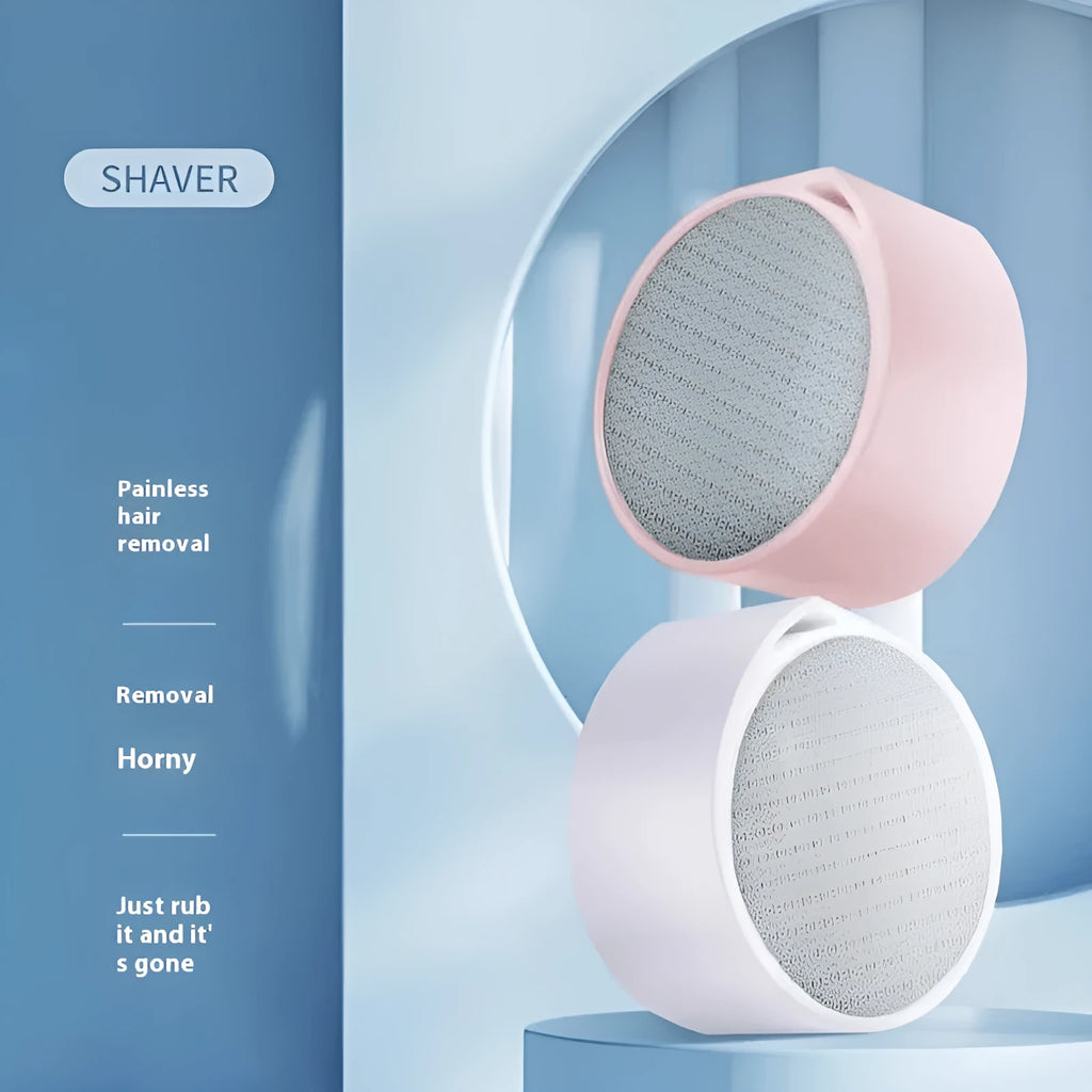 2-in-1 nano glass epilator and foot grinder grooming device with plastic construction