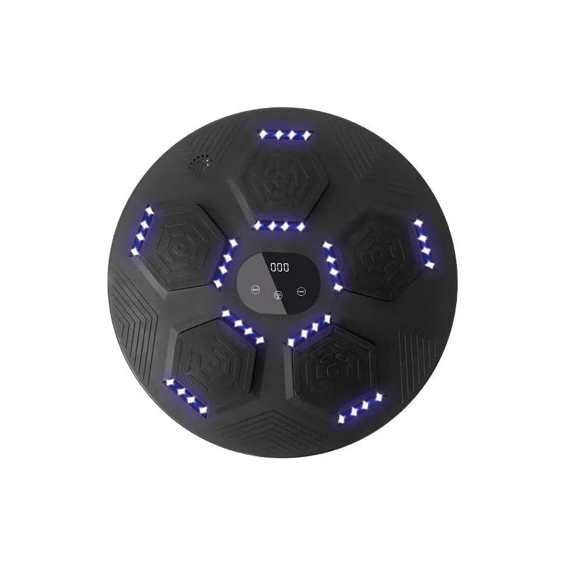 Smart music boxing machine hanging wall target with PU striking surface in black option for home reaction training