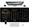 Game-themed printed rubber mouse pad on a desk, showing non-slip base and detailed thermal transfer artwork.