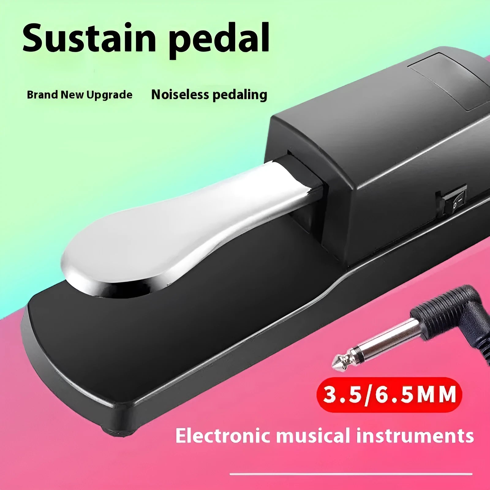 MIDI keyboard sustain pedal with single pedal design for electronic pianos