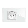 Graffiti colour column touch wall socket with blue red status light and voice control