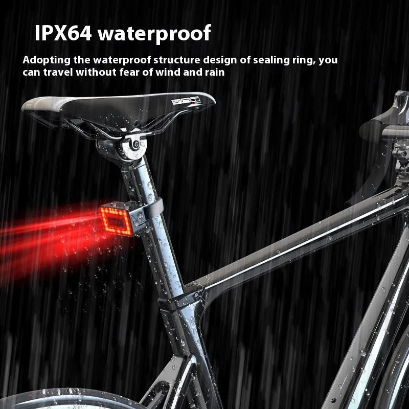 Smart radar bicycle tail light with vehicle detection and TYPE-C charging