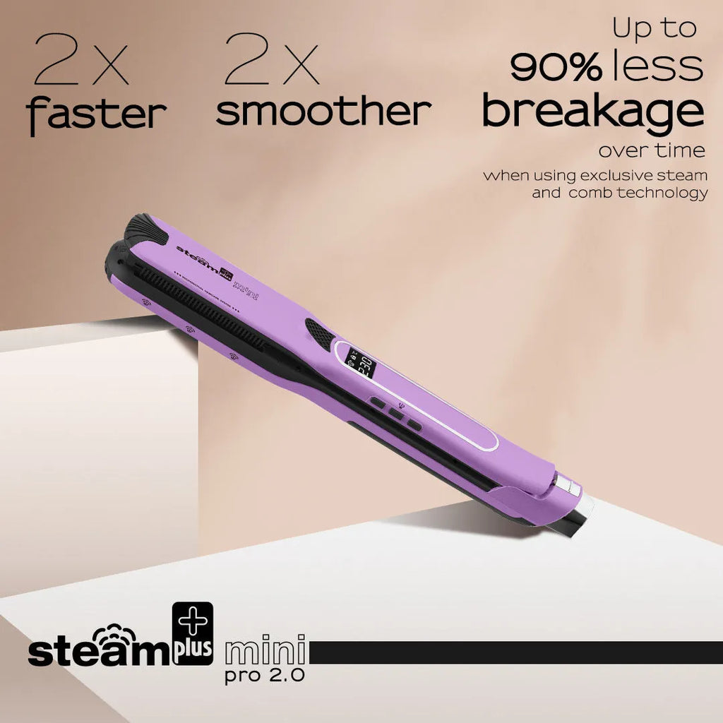 Mini steam splint spray hair straightener in purple, rose red or champagne colour with 200W power