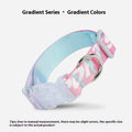 Adjustable nylon dog collar with cartoon gradient pattern in panda green colour