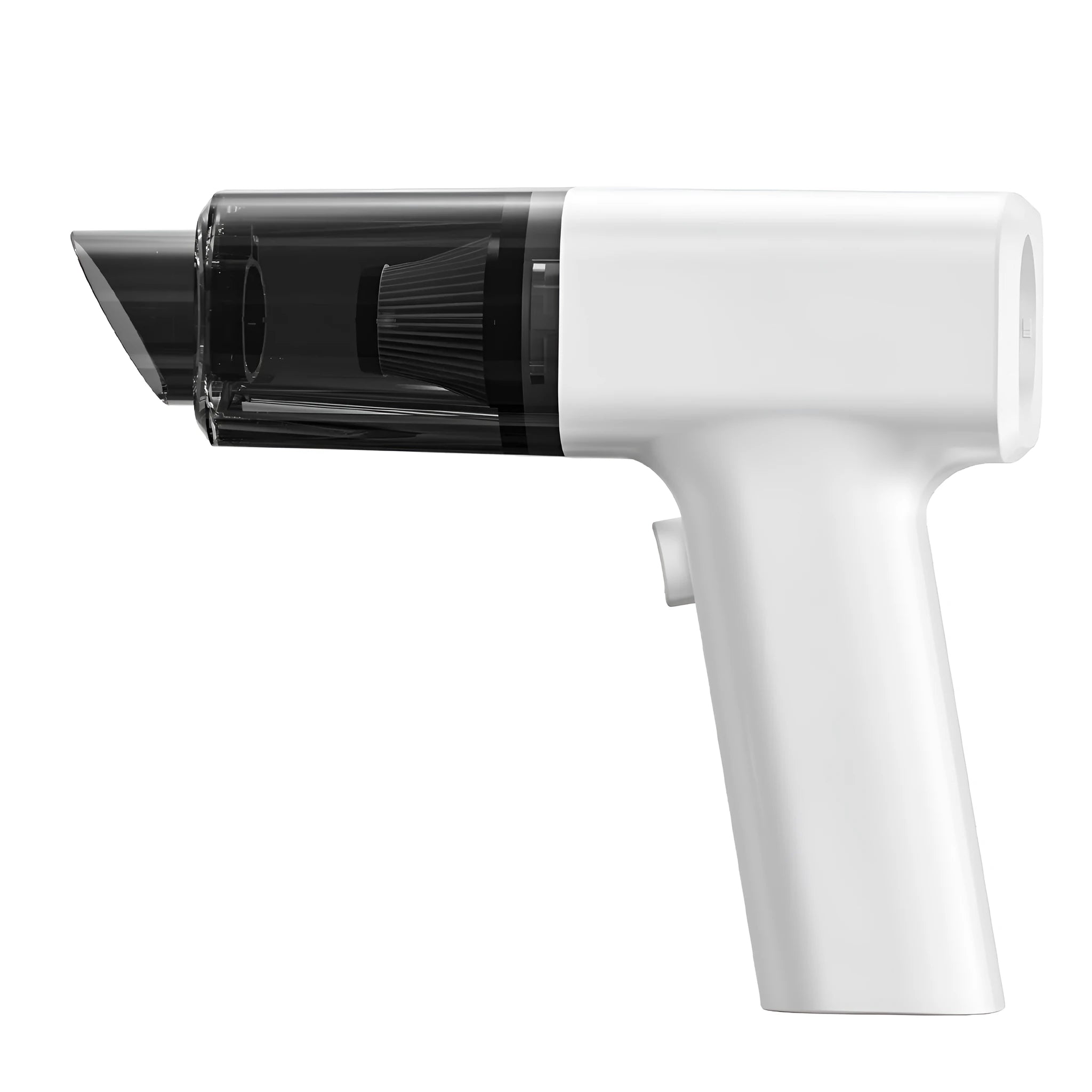 White plastic USB rechargeable handheld dust collector vacuum cleaner for keyboard and desktop cleaning