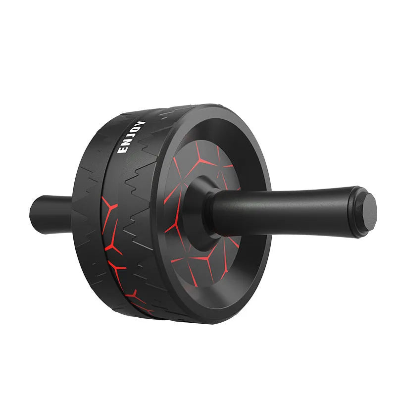 Wheel abdominal muscle roller fitness equipment with handles, available in flame red colour for core exercise