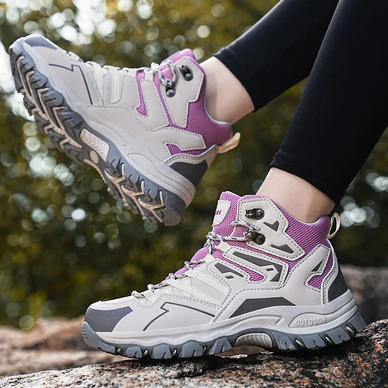 Low-top hiking sneakers with flannel uppers and natural rubber soles in multiple colour options